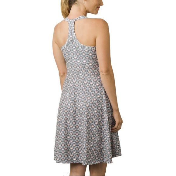 Prana The Cali Racerback Tank Dress Moonrock Botanica Women’s Sz Small Athletic - Picture 3 of 10
